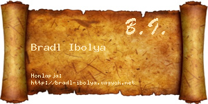 Bradl Ibolya névjegykártya