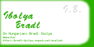 ibolya bradl business card